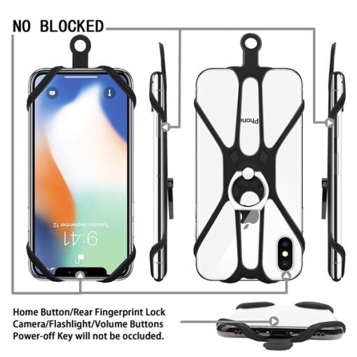 Coque bumper 2 en 1 en silicone en tour de cou ou bandoulière iPhone XR