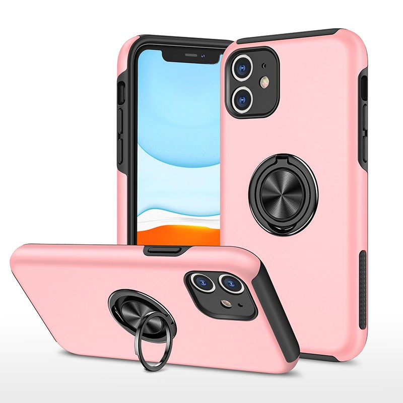 Coque de protection grise avec anneau de support intégré pour iPhone 11