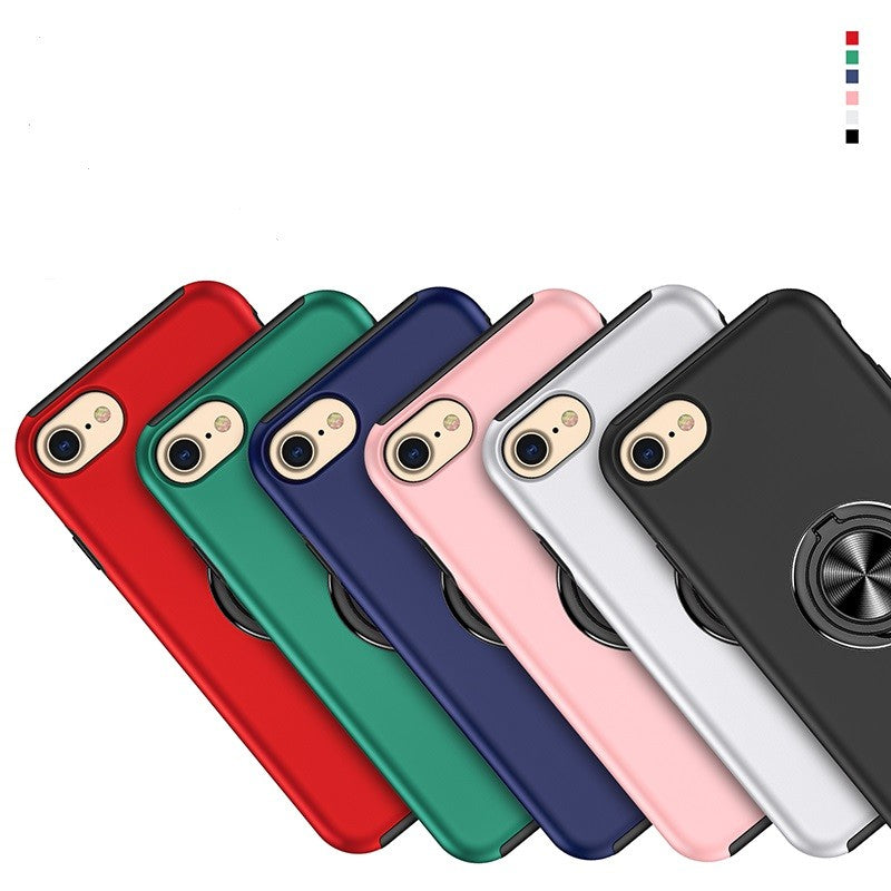 Coque de protection grise avec anneau de support intégré pour iPhone 8