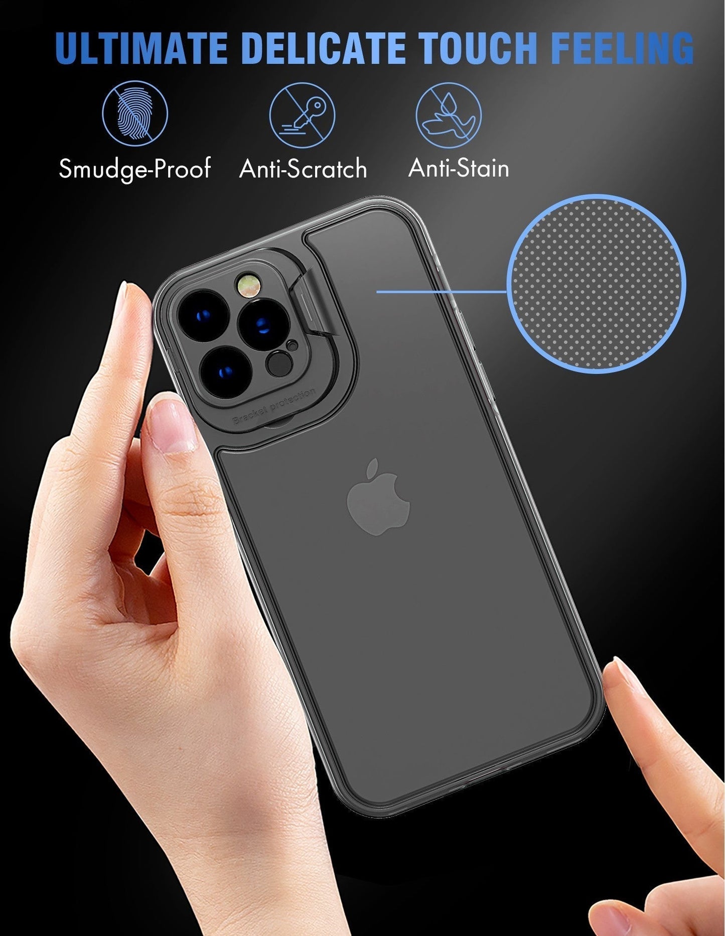 Coque etui de protection finition mat contours bleu pour iPhone X/XS