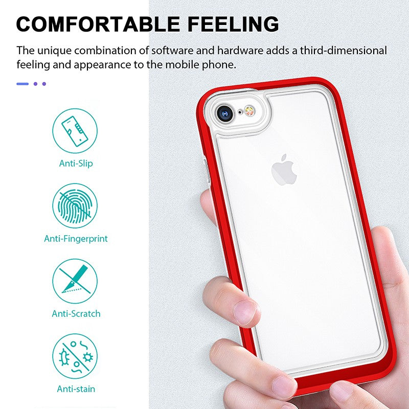 coque rouge hybride robuste triple protection pour iPhone 7