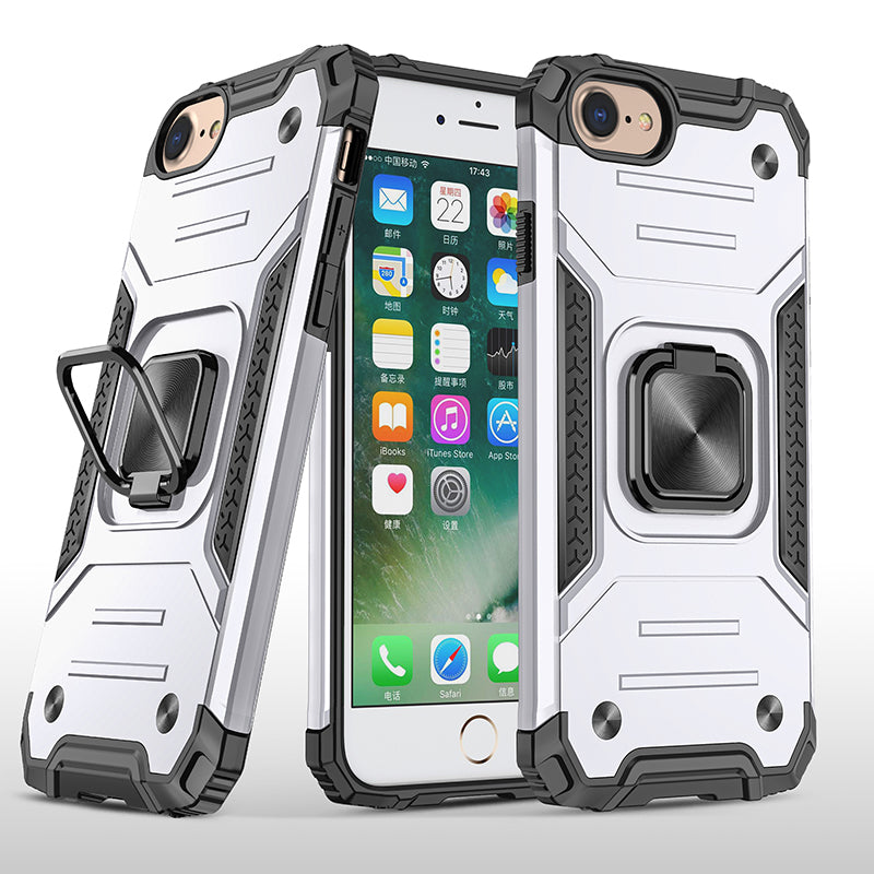 coque style armure protection maximale avec anneau de soutien pour iPhone