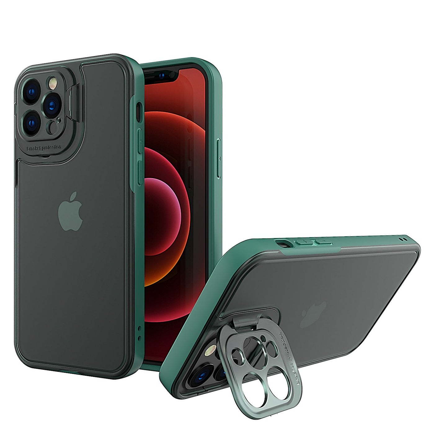 Coque etui de protection finition mat contours vert pour iPhone 7/8