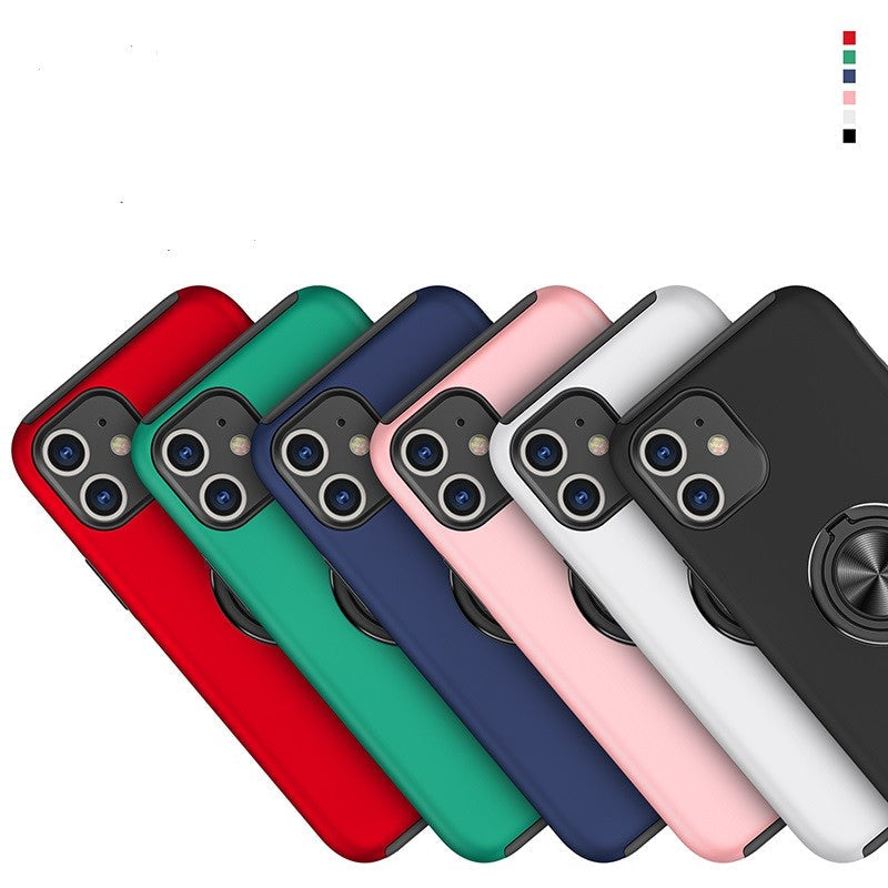 Coque de protection grise avec anneau de support intégré pour iPhone 11