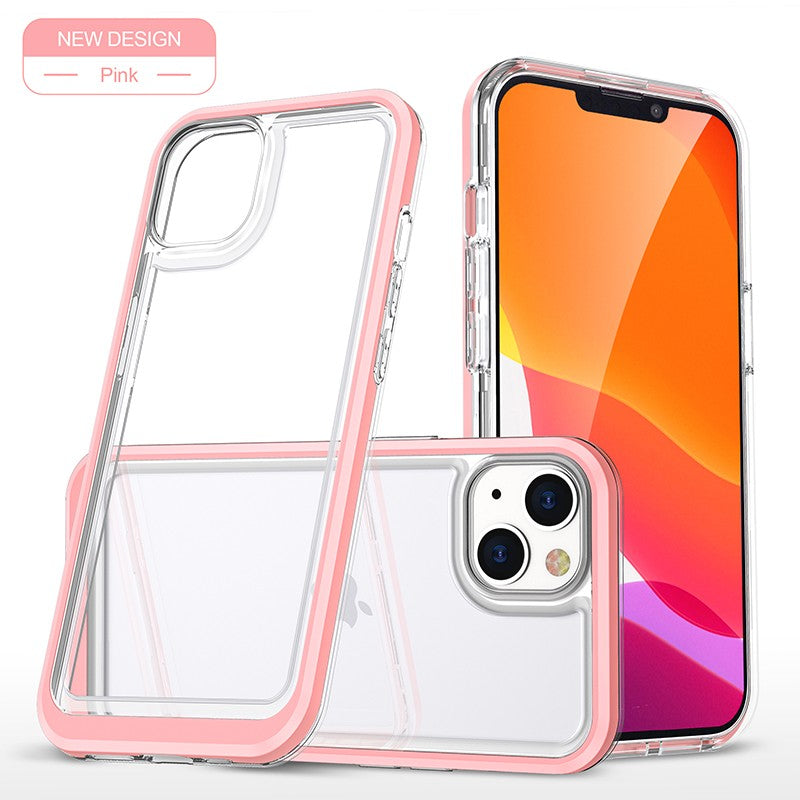 coque rose hybride robuste triple protection pour iPhone 11