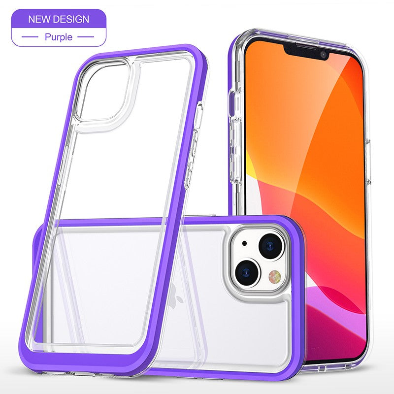 coque hybride robuste triple protection contour couleur pour iPhone