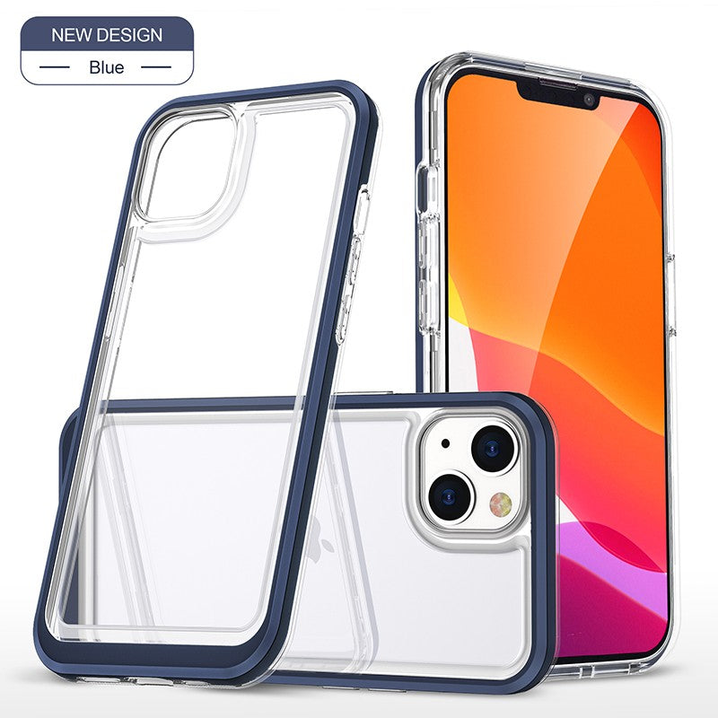 coque hybride robuste triple protection contour couleur pour iPhone