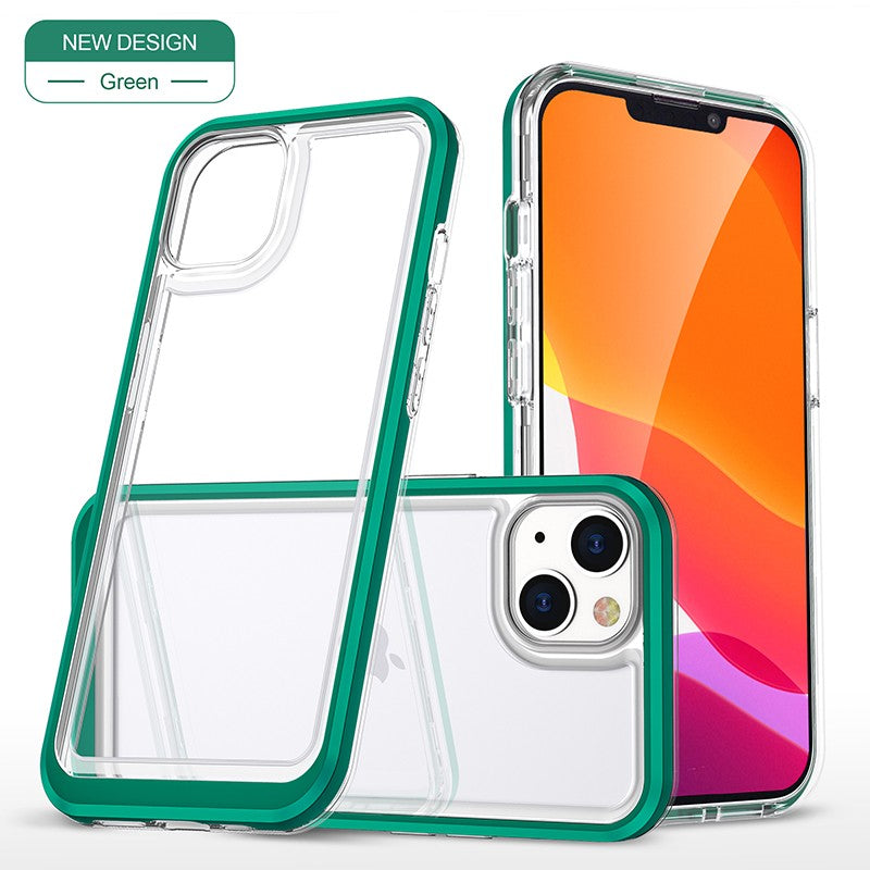 coque hybride robuste triple protection contour couleur pour iPhone