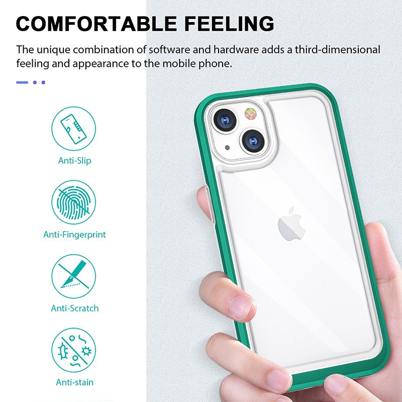 coque verte hybride robuste triple protection pour iPhone 13 Mini