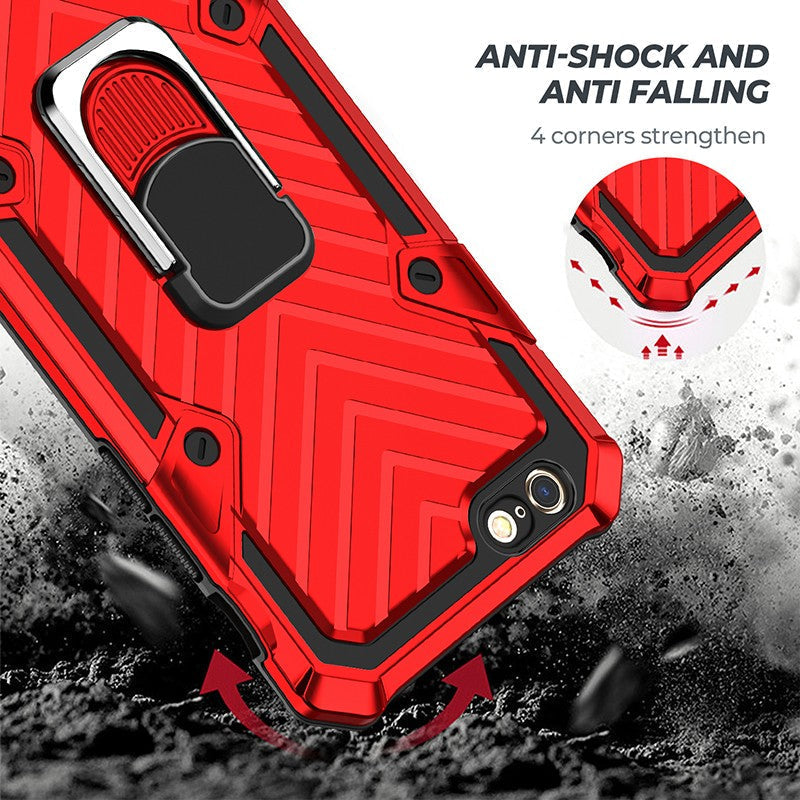 Coque renforcee rouge Xtrem hybride avec béquille de soutien pour iPhone 6/6S