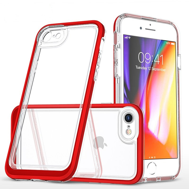 coque rouge hybride robuste triple protection pour iPhone 7