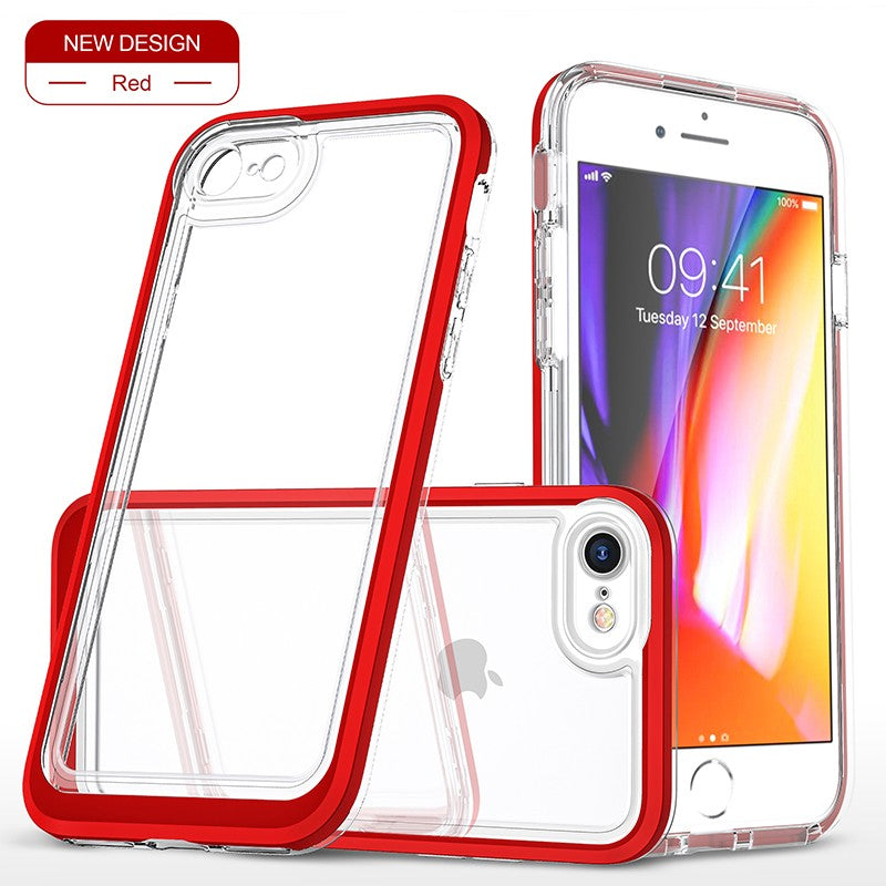 coque rouge hybride robuste triple protection pour iPhone 7