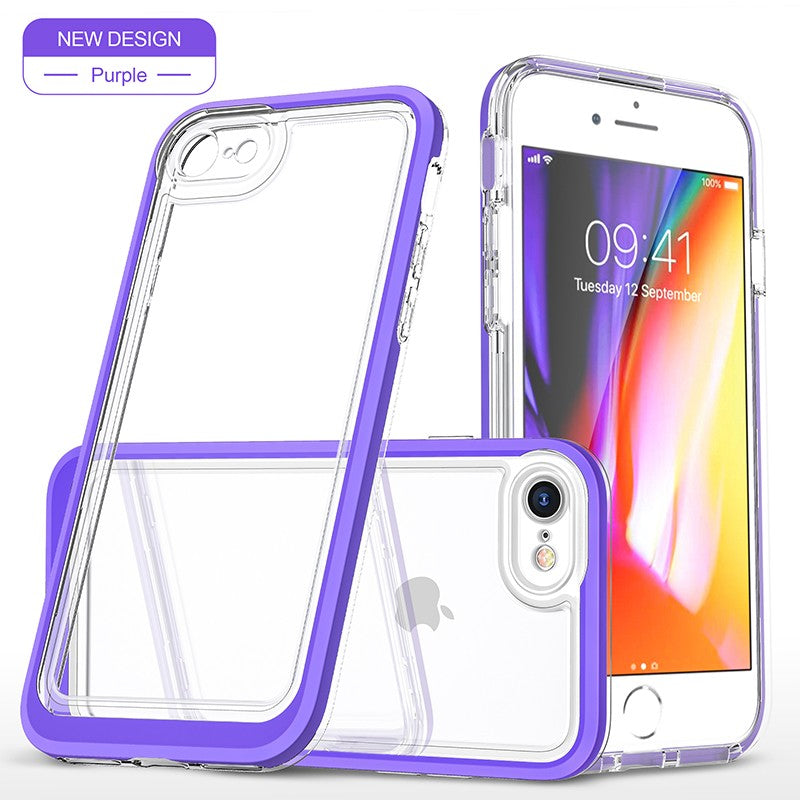 coque violette hybride robuste triple protection pour iPhone 7