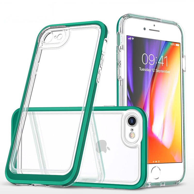 coque verte hybride robuste triple protection pour iPhone 8 Plus