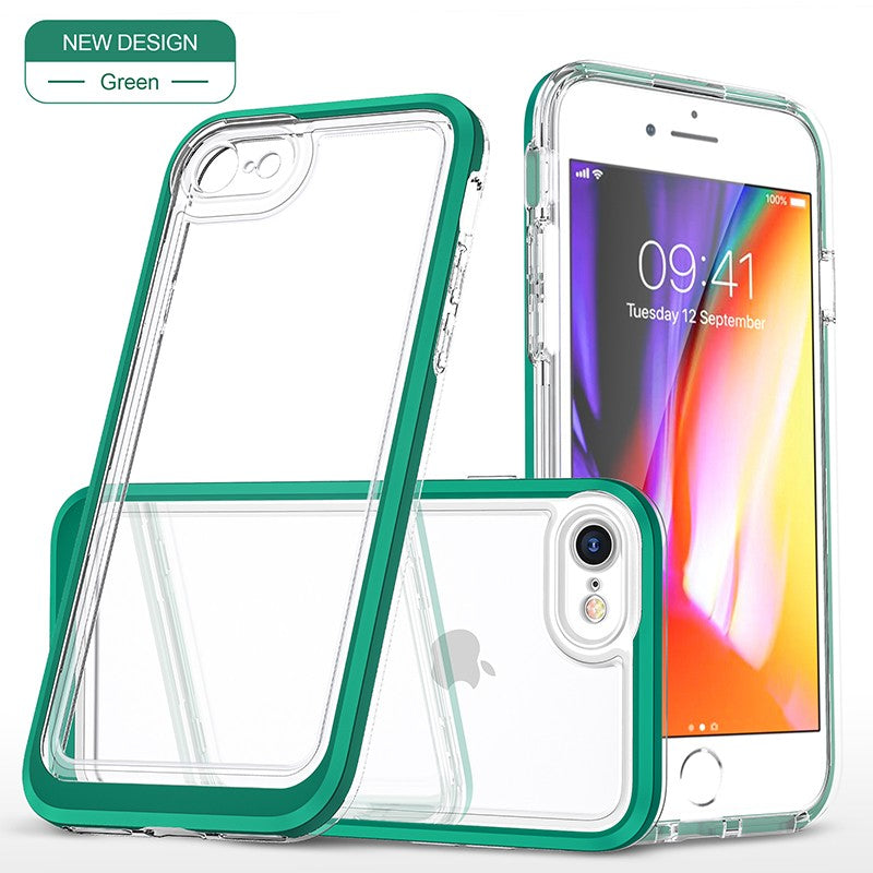 coque verte hybride robuste triple protection pour iPhone 8 Plus