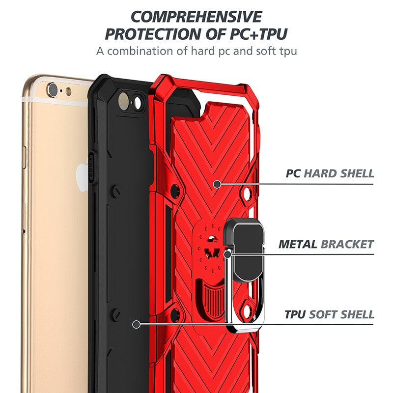 Coque renforcee rouge Xtrem hybride avec béquille de soutien pour iPhone 6/6S Plus