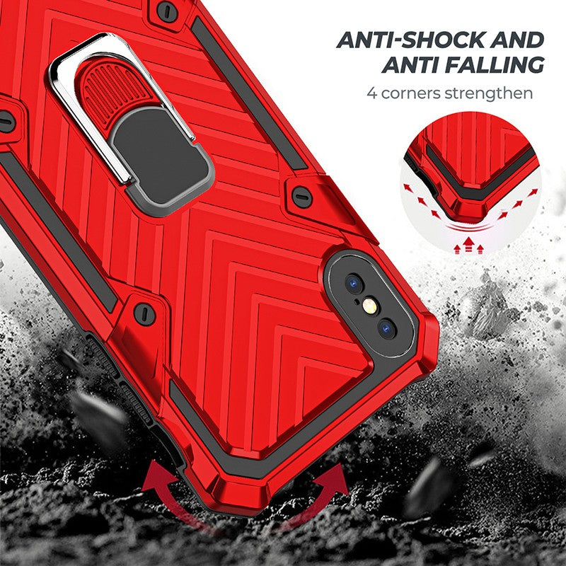 Coque renforcee noire Xtrem hybride avec béquille de soutien pour iPhone X/XS