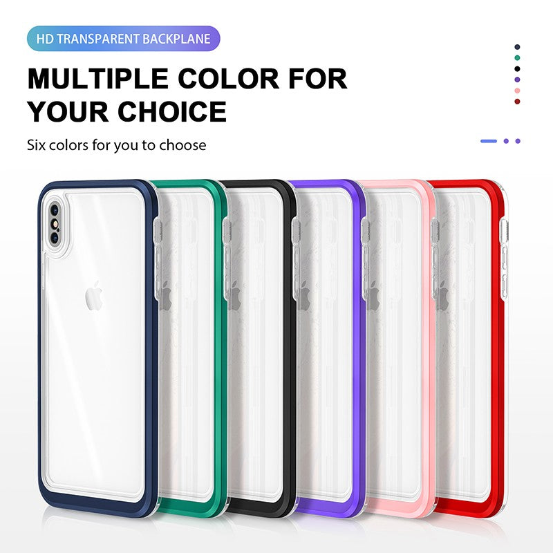 coque bleue hybride robuste triple protection pour iPhone X/XS