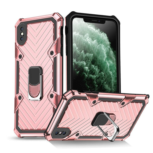 Coque renforcee rose Xtrem hybride avec béquille de soutien pour iPhone XR