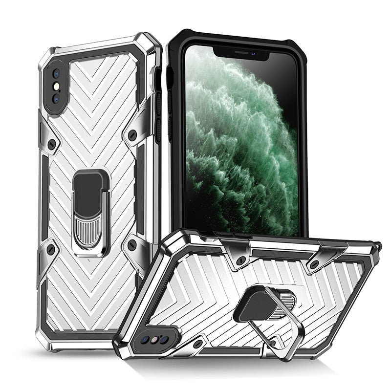 Coque blindage renforcee Xtrem hybride avec béquille de soutien pour iPhone