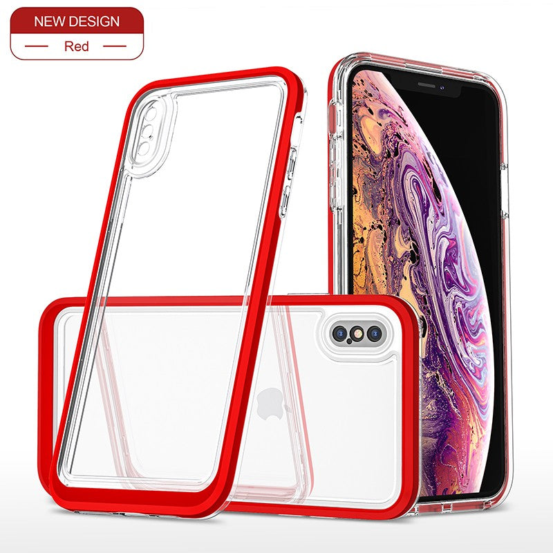 coque rouge hybride robuste triple protection pour iPhone XS MAX