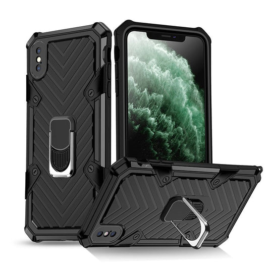 Coque renforcee noire Xtrem hybride avec béquille de soutien pour iPhone X/XS