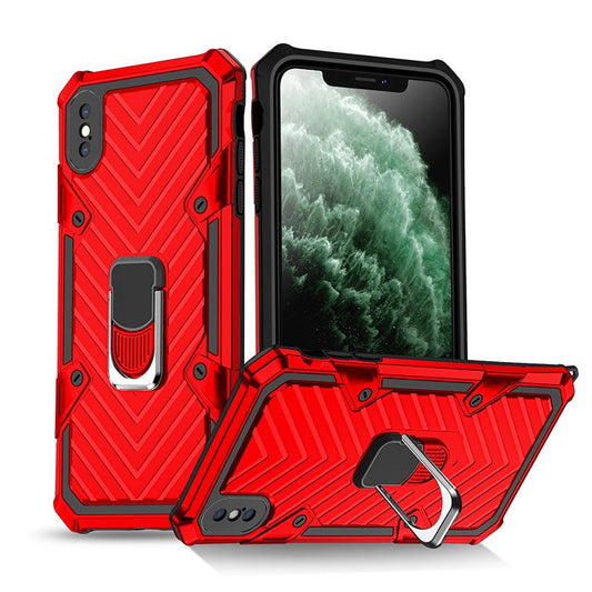 Coque renforcee rouge Xtrem hybride avec béquille de soutien pour iPhone XS MAX