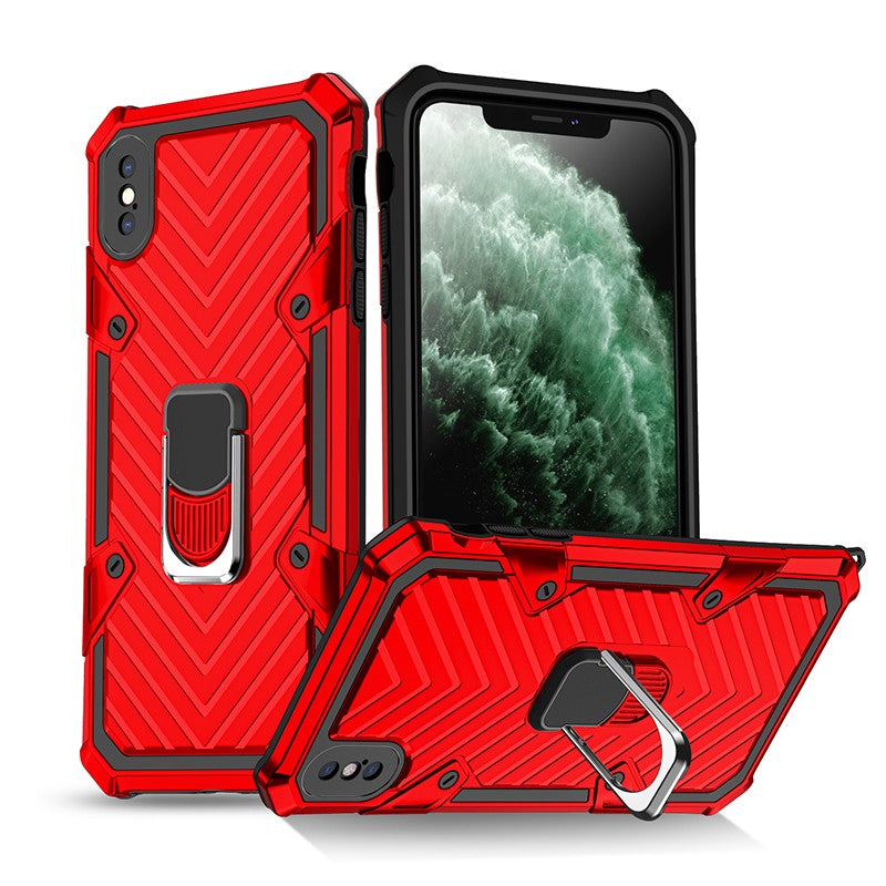 Coque renforcee rouge Xtrem hybride avec béquille de soutien pour iPhone X/XS