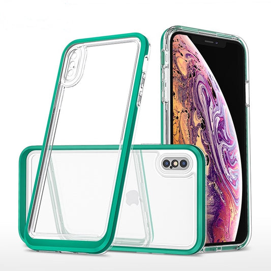 coque verte hybride robuste triple protection pour iPhone X/XS