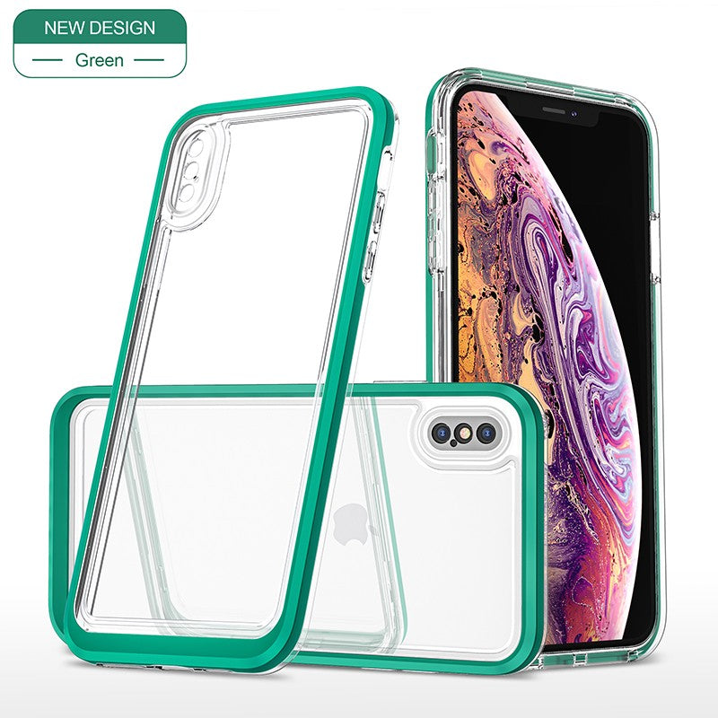 coque hybride robuste triple protection contour couleur pour iPhone