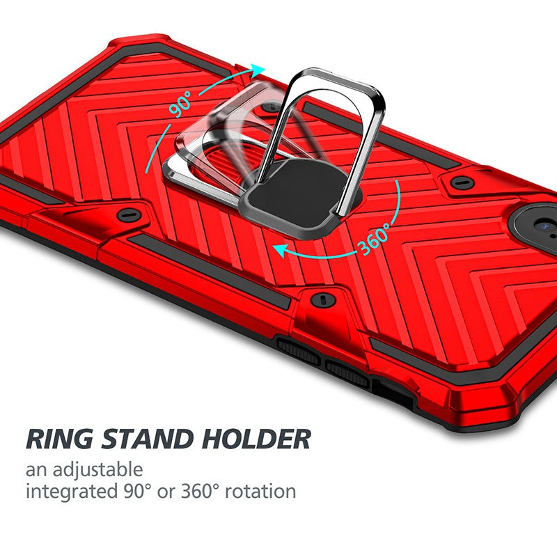 Coque renforcee grise Xtrem hybride avec béquille de soutien pour iPhone XR