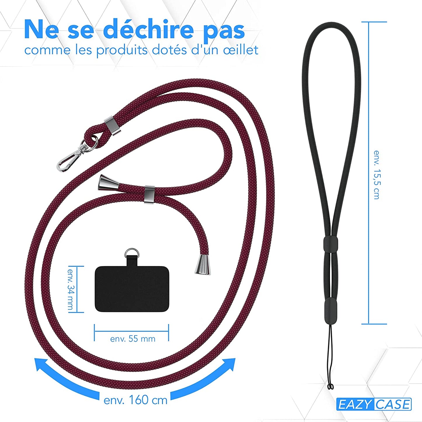 Cordon porte mobile universel en bandouliere pour votre iPhone 7/8