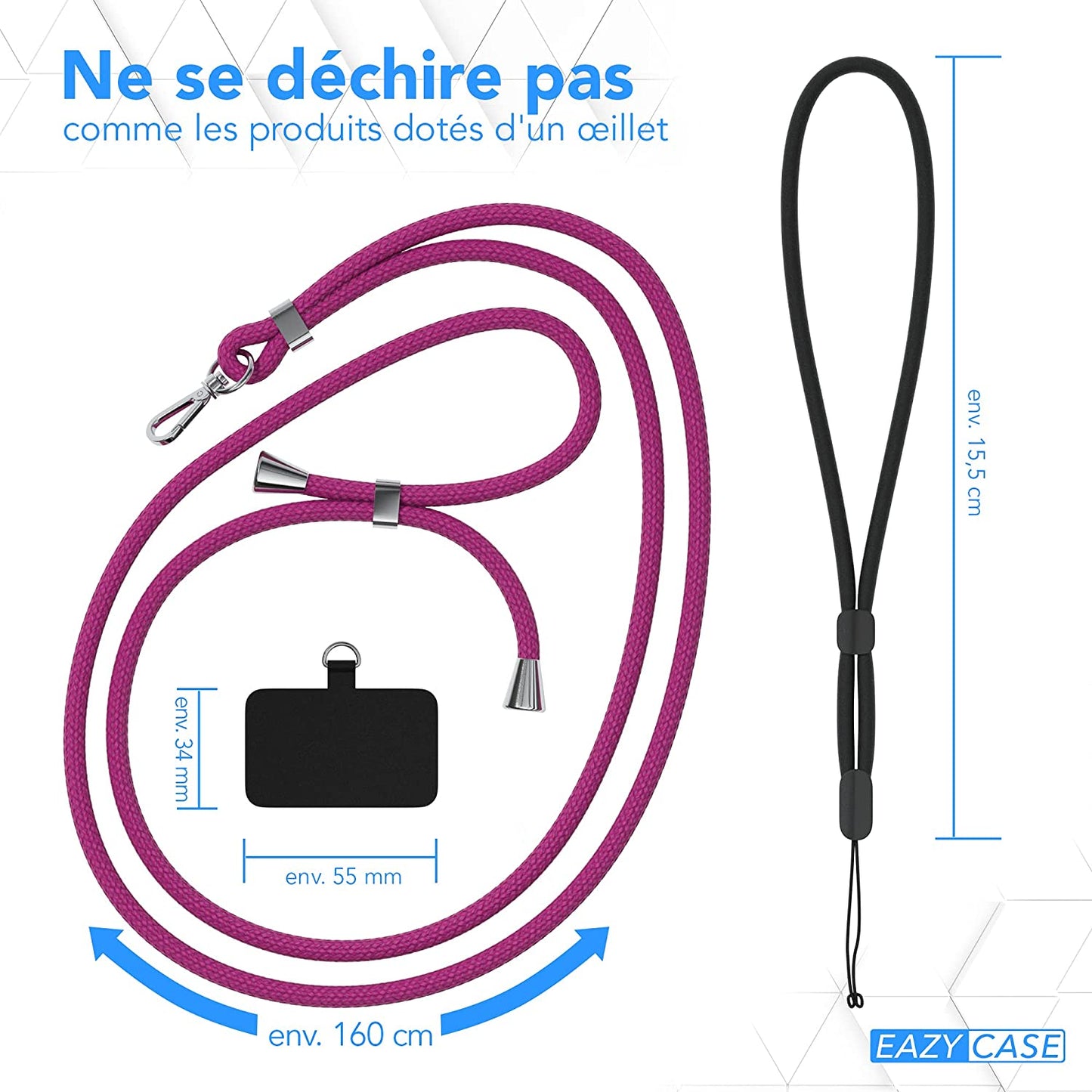 Cordon porte mobile universel en bandouliere pour votre iPhone 6/6S