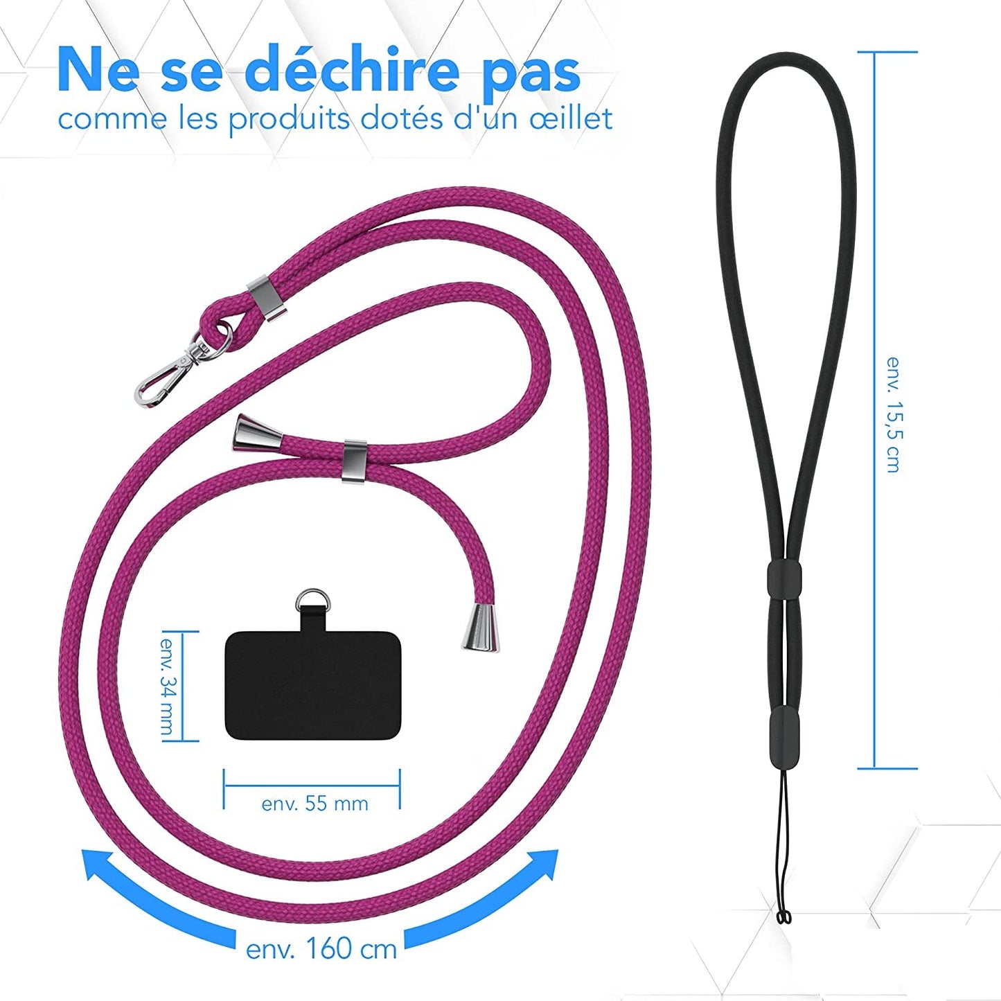 Cordon porte mobile universel en bandouliere pour votre iPhone XR