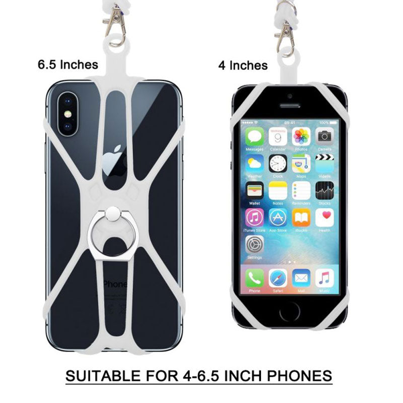 Coque bumper 2 en 1 en silicone en tour de cou ou bandoulière iPhone XS Max