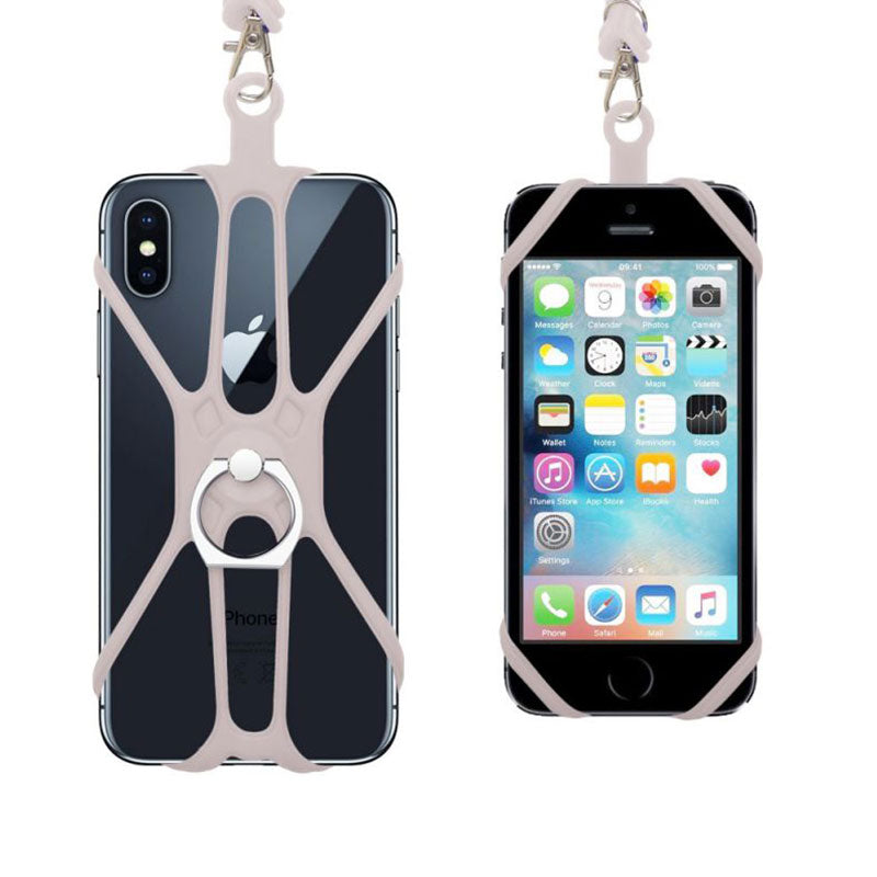 Coque bumper 2 en 1 en silicone en tour de cou ou bandoulière iPhone 6/6s.